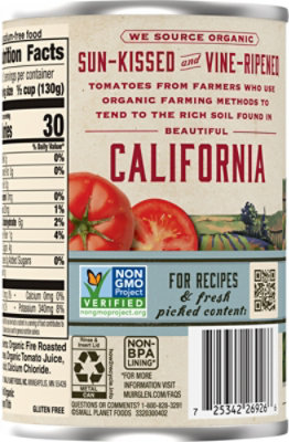 Muir Glen Tomatoes Organic Diced Fire Roasted No Salt Added - 14.5 Oz - Image 5