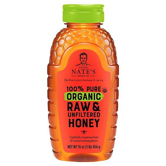 Nature Nates Organic Honey Raw & Unfiltered - 16 Oz