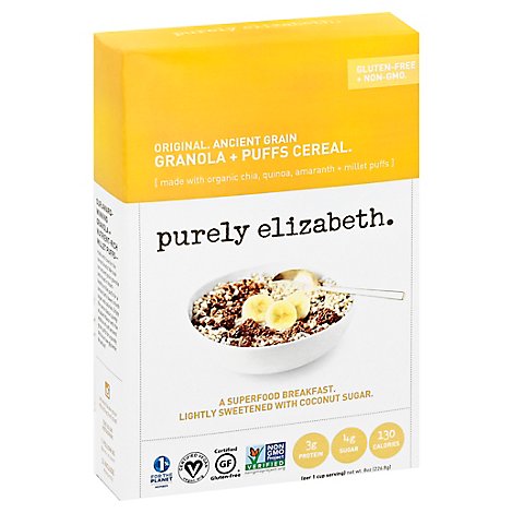 purely elizabeth Granola + Puffs Cereal Ancient Grain Original - 8 Oz