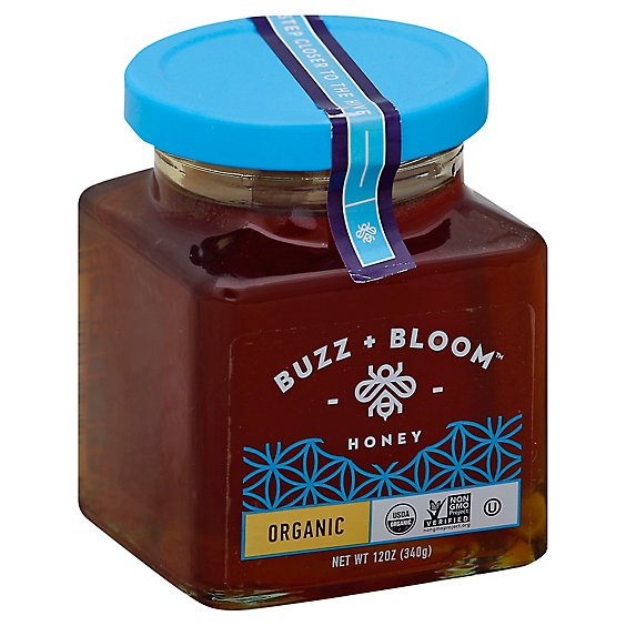Buzz + Bloom Honey Organic - 12 Oz