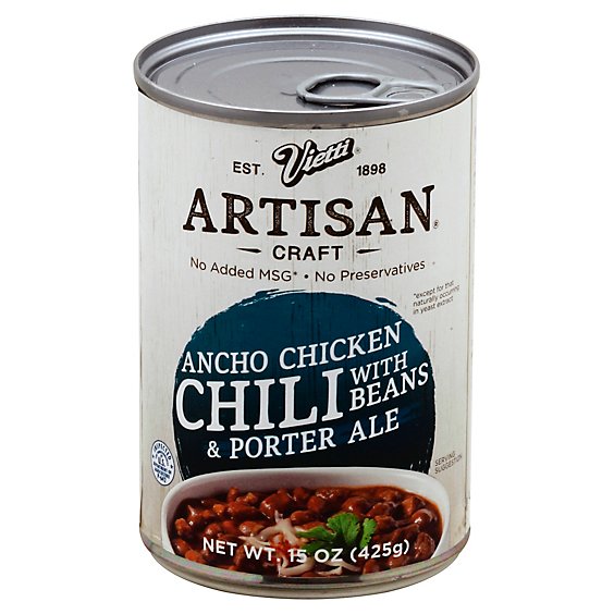 Vietti Artisan Craft Chili With Beans & Porter Ale Ancho Chicken - 15 Oz