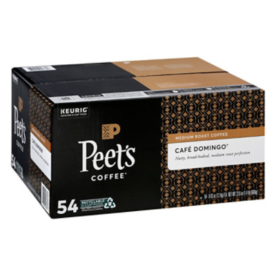 Peet's Coffee Cafe Domingo Medium Roast K Cup Pods - 54 Count