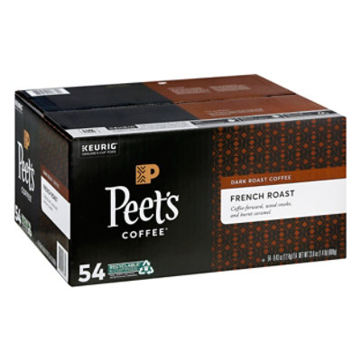 Peet's Coffee French Roast Dark Roast K Cup Pods - 54 Count - randalls