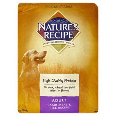 Natures Recipe Dog Food All Natural Adult Lamb Meal & Rice Recipe Bag - 15 Lb - Randalls