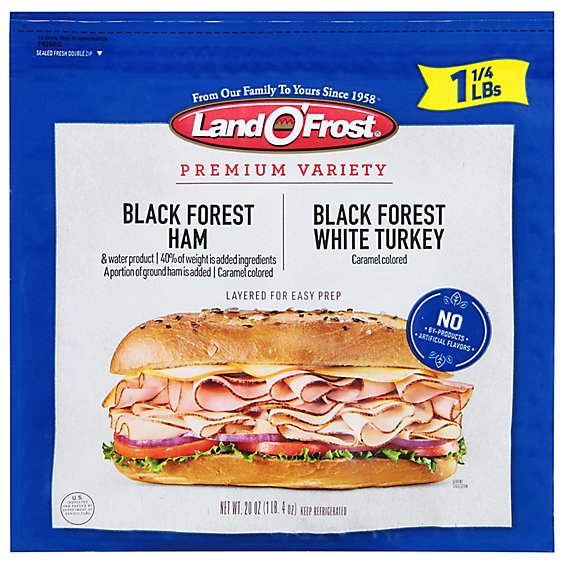 Land O Frost Sub Kit Black Forest Ham And Turkey - 20 Oz