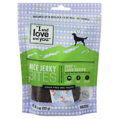 I and love and you Nice Jerky Bites Beef + Lamb Dog Treats - 4 Oz - Image 2
