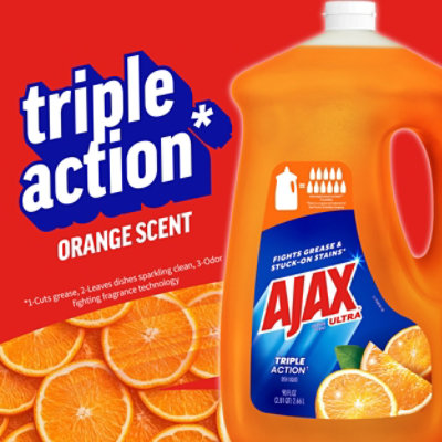 Ajax Dish Liquid Super Degreaser Ultra Orange Bottle - 90 Oz - Image 2