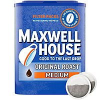 Maxwell House The Original Roast Ground Coffee Filter Packets Container - 10 Count - Image 1