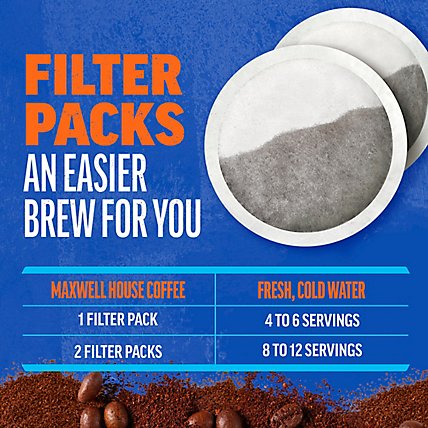 Maxwell House The Original Roast Ground Coffee Filter Packets Container - 10 Count - Image 4