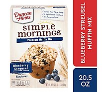 Duncan Hines Simple Mornings Blueberry Streusel Premium Muffin Mix - 20.5 Oz