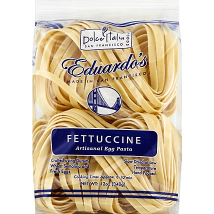 Dolce Italia Foods Eduardos Pasta Artisanal Egg Fettuccine - 12 Oz - Image 2