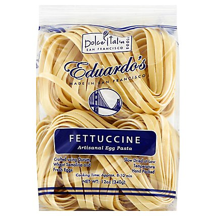 Dolce Italia Foods Eduardos Pasta Artisanal Egg Fettuccine - 12 Oz - Image 1