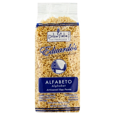 Dolce Italia Foods Eduardos Pasta Artisanal Egg Alfabeto - 12 Oz