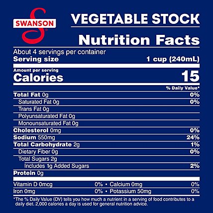 Swanson Cooking Stock Vegetable - 32 Oz - Image 3