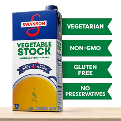 Swanson 100% Natural Vegetable Stock - 32 Oz - Image 3