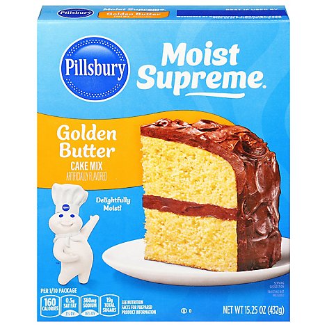 Pillsbury Moist Supreme Cake Mix Premium Golden Butter - 15.25 Oz