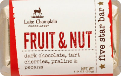 Lake Champlain Chocolates Five Star Bar Fruit & Nut - 1.9 Oz - Image 2