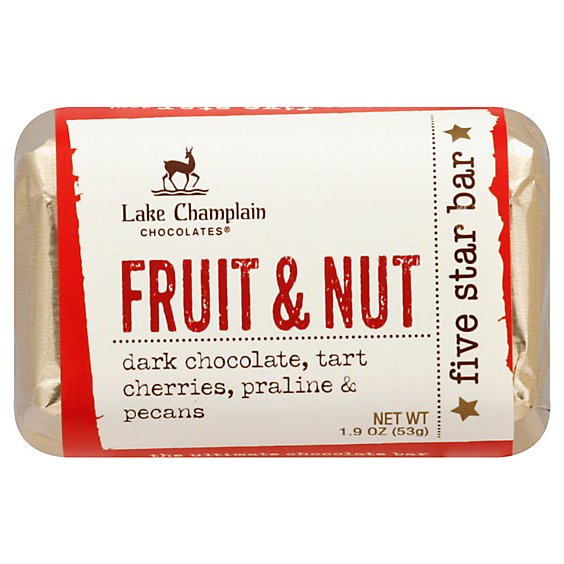 Lake Champlain Chocolates Five Star Bar Fruit & Nut - 1.9 Oz