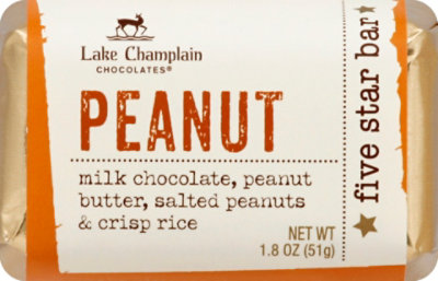 Lake Champlain Chocolates Five Star Bar Peanut - 1.8 Oz - Image 2