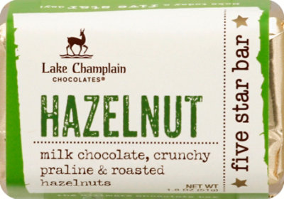 Lake Champlain Chocolates Five Star Bar Hazelnut - 1.8 Oz - Image 2