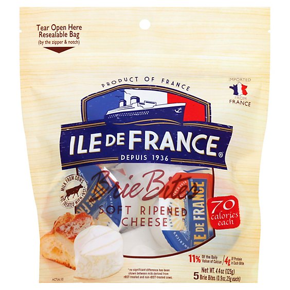 Ile De France Mini Brie Bites - 4.4 Oz