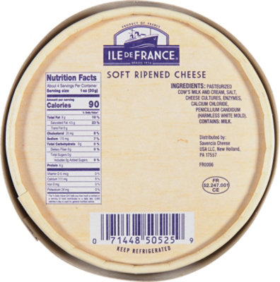 ILE DE FRANCE Cheese Soft Ripened Brie - 4.5 Oz - Image 6