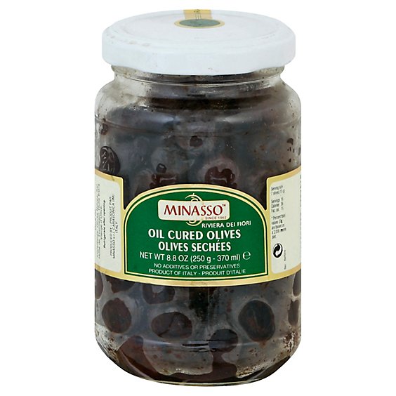 Minasso Olives Oil Cured Jar - 7 Oz