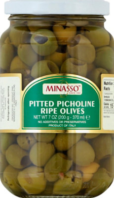 Minasso Pitted Picholine Ripe Olives - 7 Oz - Image 2