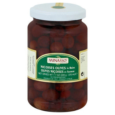 Minasso Olives Ripe Nicoises Jar - 7 Oz - Image 1