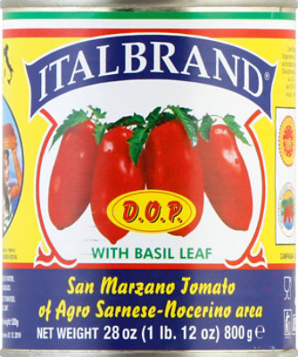 Italbrand Tomatoes Peeled Italian San Marzano D.O.P. - 28 Oz - Image 2