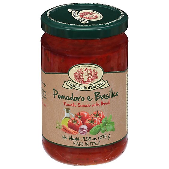 Rustichella D Abruzzo Tomato Sauce with Basil - 9.53 Oz