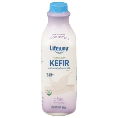 Lifeway Whole Milk Kefir Plain - 32 Oz