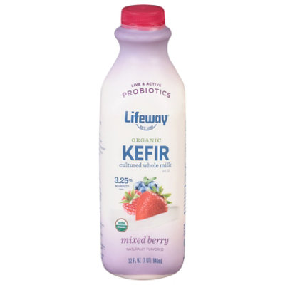 Lifeway Organic Whole Milk Mixed Berry Kefir - 32 Oz