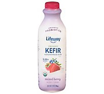 Lifeway Organic Kefir Cultured Milk Whole Mixed Berry - 32 Oz
