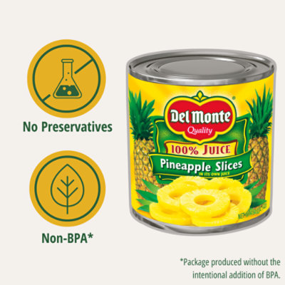 Del Monte Sliced Pineapple in 100% Juice - 15.25 Oz - Image 3
