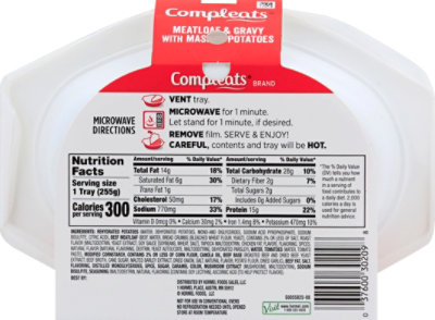 Hormel Compleats Microwave Meals Homestyle Meatloaf & Gravy with Mashed Potatoes - 9 Oz - Image 3