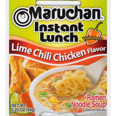 Maruchan Instant Lunch Ramen Noodles With Vegetables  Lime Chili Chicken - 2.25 Oz - Image 2