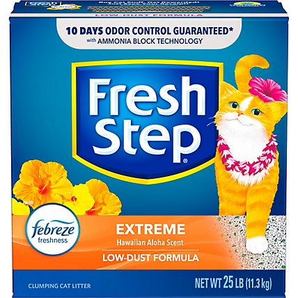 Fresh Step Hawaiian Aloha Extreme Scented Clumping Cat Litter With Febreze - 25 Lbs - Image 1