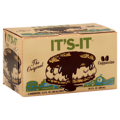 Its-It Cappuccino Ice Cream Sandwich - 3-5.5 Fl. Oz. - Image 1