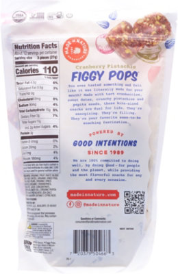 Made In Nature Organic Cranberry Pistachio Figgy Pops - 11 Oz. - Image 6