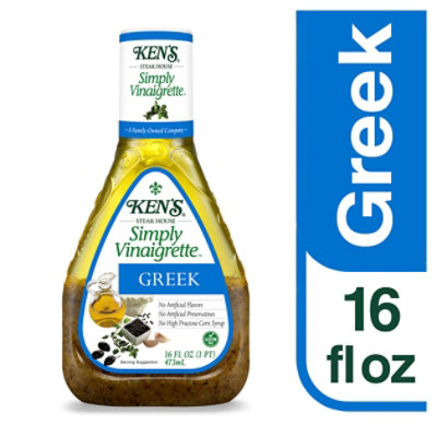 Kens Steak House Dressing Simply Vinaigrette Greek - 16 Fl. Oz.