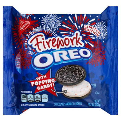 OREO Cookies Sandwich Chocolate Fireworks With Popping Candy - 10.7 Oz