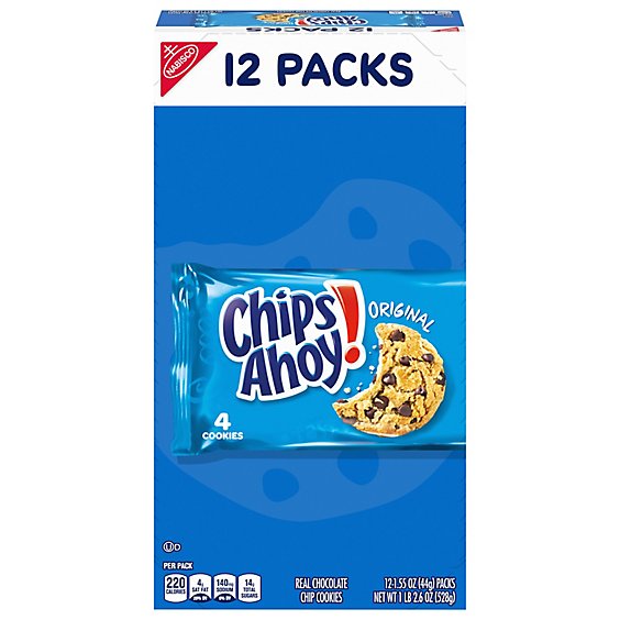 Chips Ahoy! Cookies Chocolate Chip Original 12 Count - 1.55 Oz