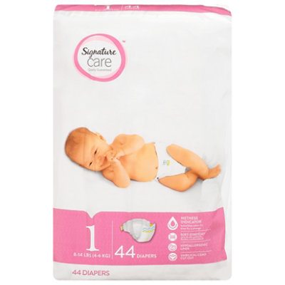 Signature Select/Care Premium Baby Diapers Size 1 - 44 Count - Image 4