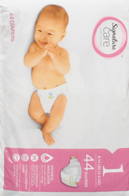 Signature Select/Care Premium Baby Diapers Size 1 - 44 Count - Image 5