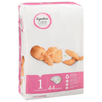 Signature Select/Care Premium Baby Diapers Size 1 - 44 Count