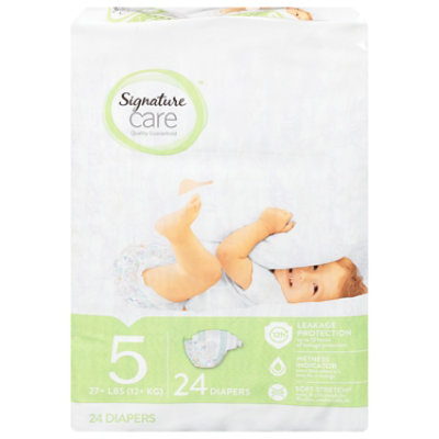 Signature Select/Care Premium Baby Diapers Size 5 - 24 Count - Image 4