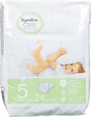 Signature Select/Care Premium Baby Diapers Size 5 - 24 Count - Image 2