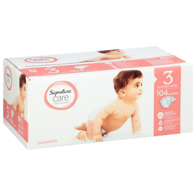 Signature Select/Care Premium Baby Diapers Size 3 - 104 Count - Image 1