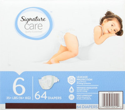 Signature Select/Care Premium Baby Diapers Size 6 - 64 Count - Image 5